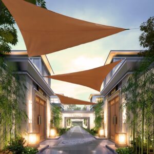 Outdoor Awning Triangular Canopy 3 Meters Sun Awning Sunshade Sail Folding Sunshade Canopy Landscape Canopy