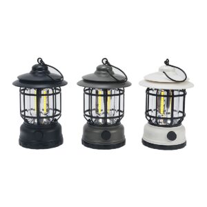 Popular Camping Lamp Atmosphere Lamp Flame Camping Lamp Tent Retro Lantern Outdoor Rechargeable Portable Lamp Gift